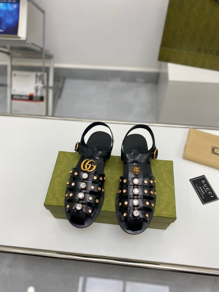 Sandal rọ nam GUCCI* tán đinh vàng / đính đá đẹp độc cao cấp 1250k Xu ...