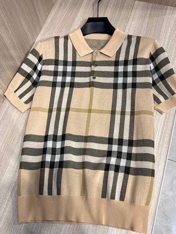 Áo phông nam có cổ BURBERRY* chất montagut hoạ tiết kẻ có 2 màu đẹp SIÊU CẤP