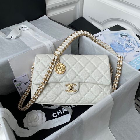 Túi xách nữ chanel* da hạt khoá dây xích đồng xu vàng siêu đẹp sang có 2 size 21cm và 25cm