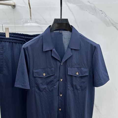 Bộ áo sơ mi ngắn tay & quần dài nam Lorro* Piana* cao cấp