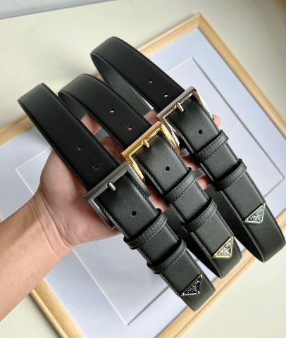 Belt nam nữ PRADA* bản 3,5cm dây da bò kiểu đẹp hàng cao cấp