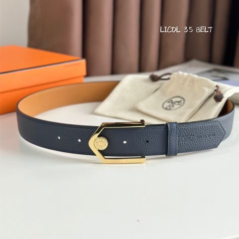 Belt nam nữ HERMES* bản vừa 3,5cm dây da bò togo nhập khẩu cao cấp  hàng SIÊU CẤP