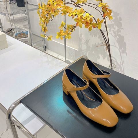 Giày nữ By Far* da bóng mờ đế cao 3cm SIÊU CẤP