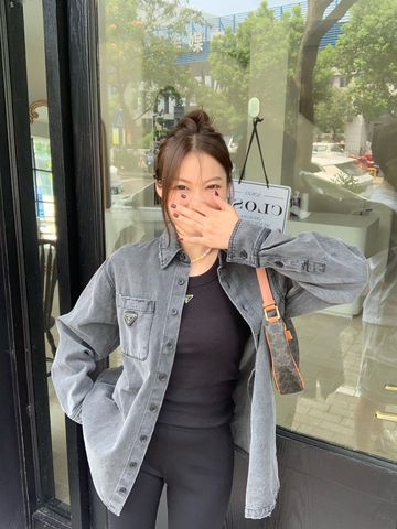 Áo sơ mi denim PRADA* cao cấp