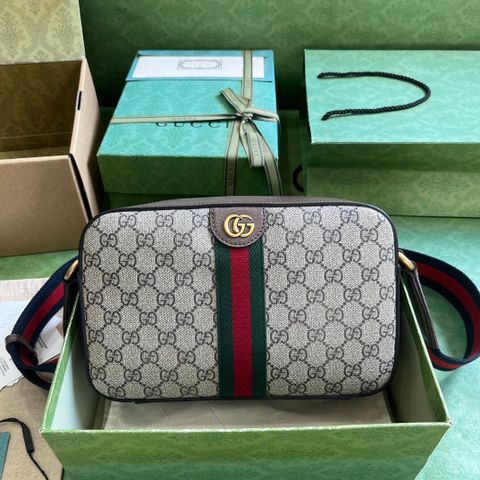 Túi nam GUCCCI* đeo chéo 26cm hoạ tiết Logo canvas 2