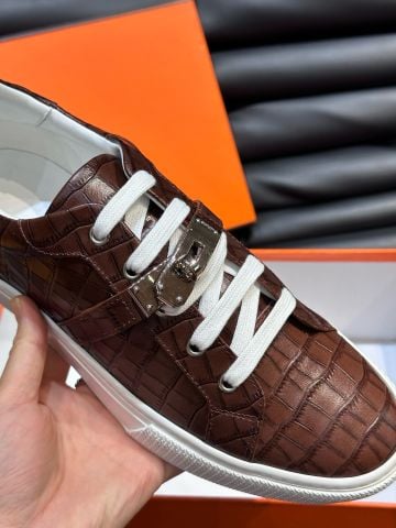 Giày thể thao nam Herme*  low-top Hermes phong cách Thượng lưu