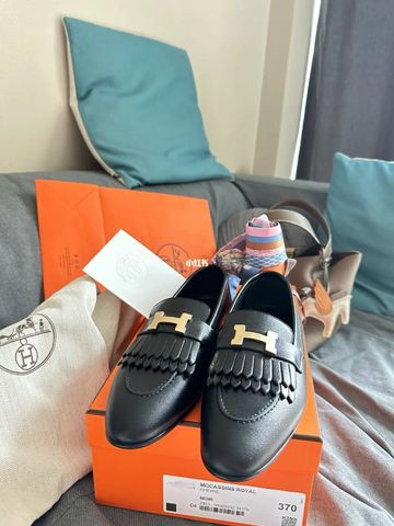 Giày nữ Loafer Hermes* da bê mềm xịn đẹp VIP 1:1