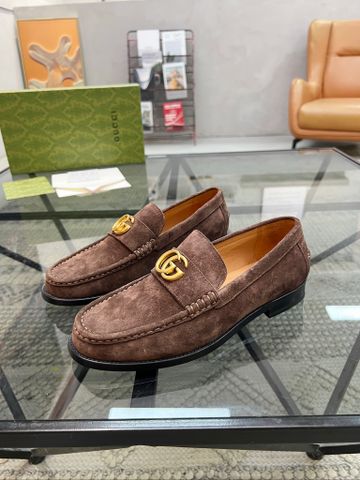 Giày nam Loafer GUCC*  da lộn đen / nâu