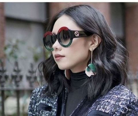 Kính gucci nhũ mắt tròn hàng độc siêu cấp