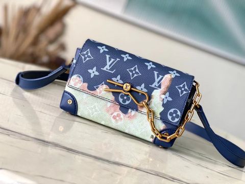 Túi xách nữ LV* size 18cm hoạ tiết Monogram xanh phối màu đẹp độc mẫu mới SIÊU CẤP