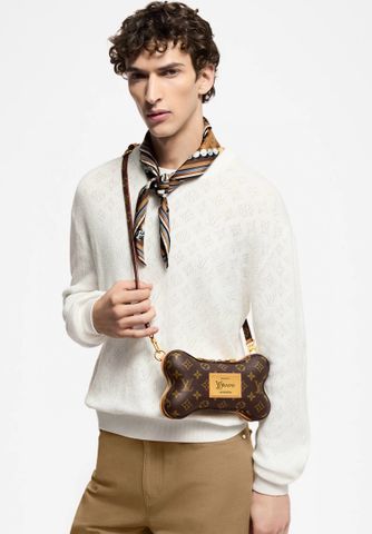 Túi hộp L*V nam nữ hình khúc xương hoạ tiết Monogram hàng độc