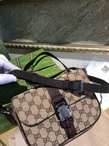 Túi GUCCI* mini 20cm hoạ tiết logo canvas