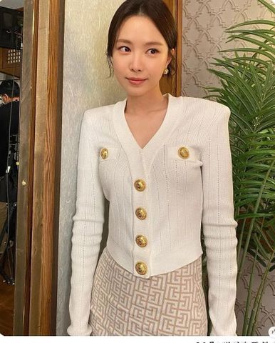 Áo cardigan len nữ BALMAIN* khuy vàng đẹp VIP 1:1