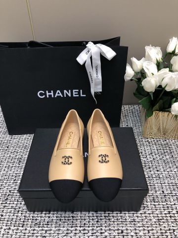 Giày nữ Loafer chanel* da bò lỳ logo xích đẹp VIP 1:1