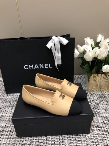 Giày nữ Loafer chanel* da bò lỳ logo xích đẹp VIP 1:1