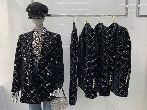 Áo vest nữ BALMAIN* đính đá hình trám đẹp sang VIP 1:1