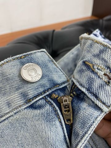 Quần jeans nam DIOR* cạp phối hoạ tiết oblique đẹp VIP 1:1