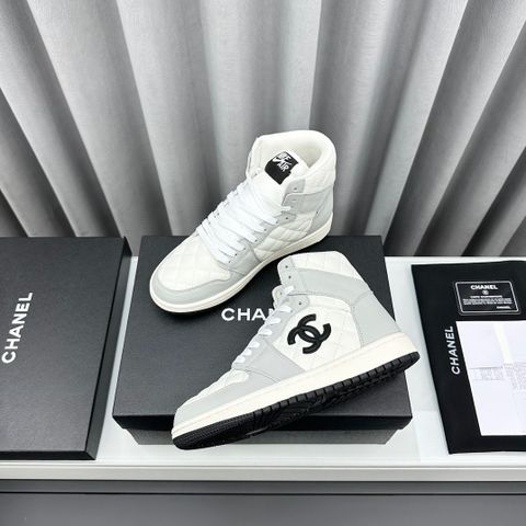 Giày thể thao nữ chanel* cao cổ da bò phối màu đẹp VIP 1:1