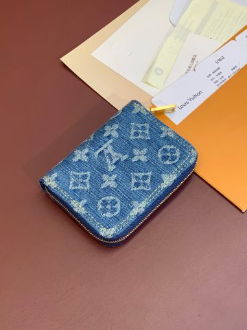 Ví nữ LV* dáng nhỏ hoạ tiết Monogram denim xanh VIP 1:1