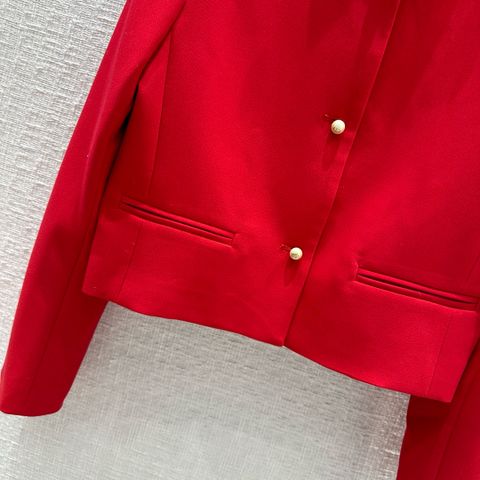 Áo khoác nhẹ Dior* cổ tàu đứng màu đỏ đẹp