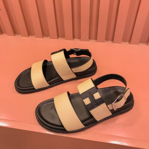 Sandal nam HERMES* quai da bò mềm cao cấp