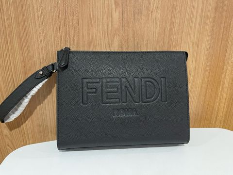 Túi clutch FENDI* nam nữ dáng vuông da bò cao cấp