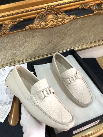 Giày moccasin nam DIOR* da bò dập hoạ tiết oblique nổi cực đẹp hàng cao cấp