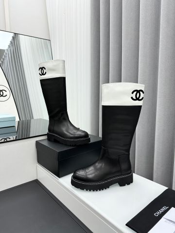 Boot chanel* cổ cao da bò lỳ đẹp VIP 1:1