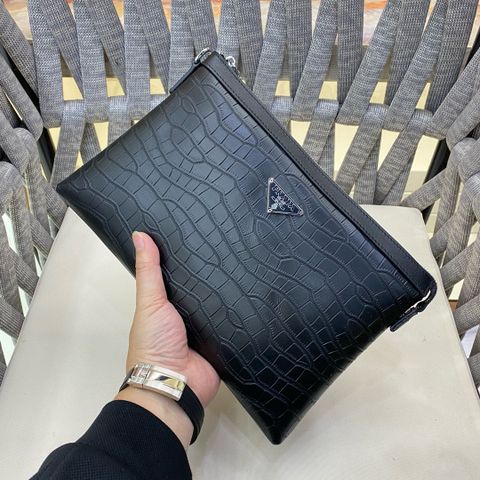 Clutch PRADA* vân cá sấu đẹp lịch lãm cao cấp