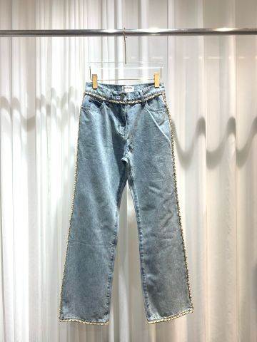 Quần jeans nữ ống suông chanel* đẹp VIP 1:1