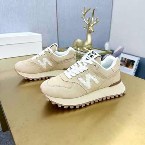 Giày thể thao nữ Miumiu x New Balance Đế cao 4cm kiểu đẹp cao cấp