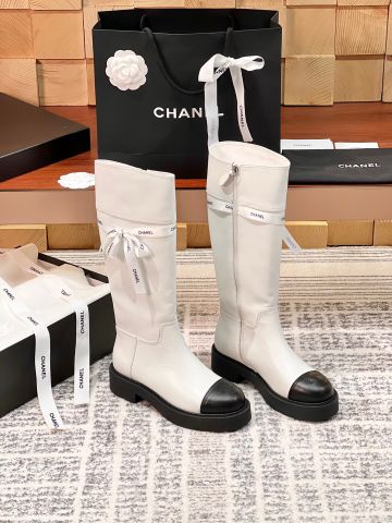 Boot chanel* da bò cổ cao gần gối VIP 1:1