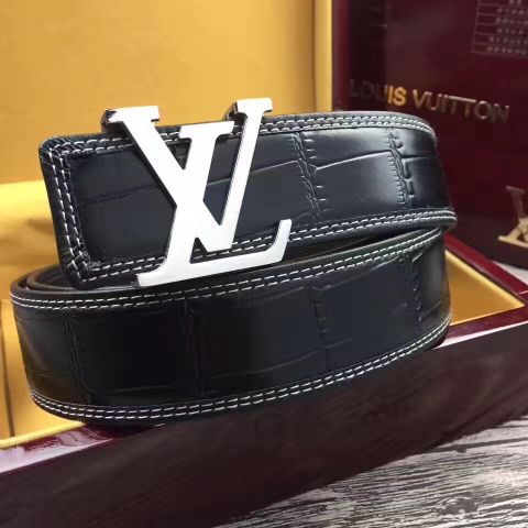 Belt lv vân cá sấu bản 3,8cm cho nam