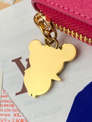 Ví nữ L*V Zippy Monogram Empreinte hồng cánh sen siêu nổi bật