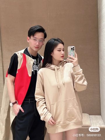 Áo hoodie BURBERRY* nam nữ lưng in hình hàng độc