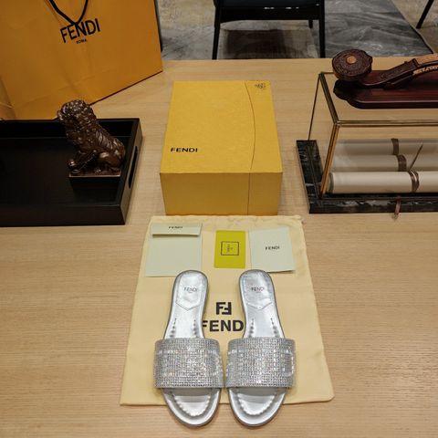 Dép nữ FENDI* quai đính full đá đẹp sang VIP 1:1