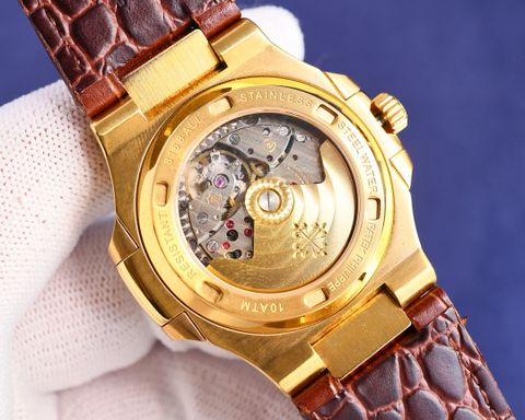 Đồng hồ nam patek* philippe* mặt nạm kim dây cá sấu đẹp VIP 1:1