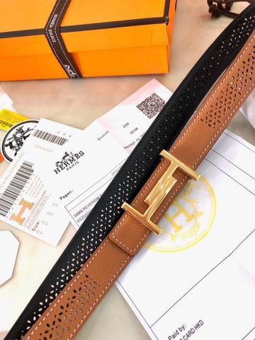 Belt nữ Hermes* bản 2,4cm dây da dập lỗ đẹp SIÊU CẤP