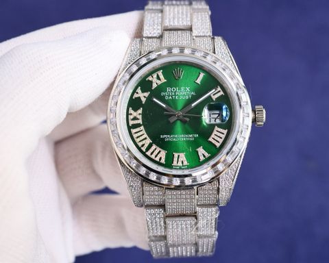 Đồng hồ nam rolex* 41mm dây kim loại mặt nạm kim SIÊU CẤP