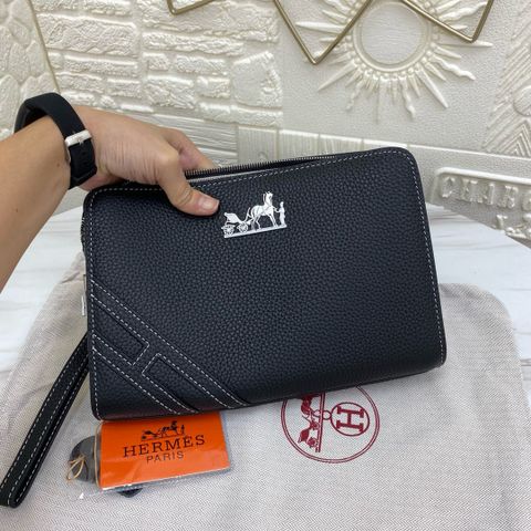 Clutch HERMES* khoá số da bò cao cấp