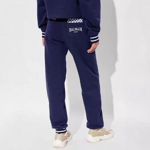 Bộ thể thao nữ BALMAIN*  – Áo hoodie crop-top + Quần jogger bo gấu SALE