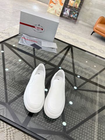 Giày slip on nam PRADA* da bò lỳ đẹp SIÊU CẤP