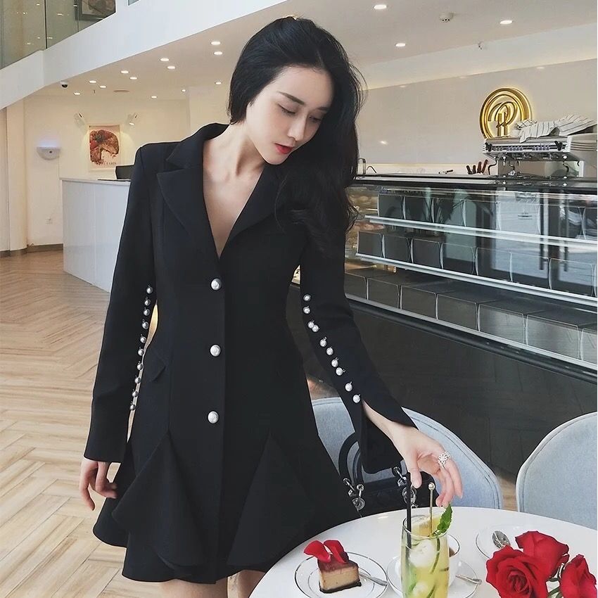 BELY  VS816  Áo vest croptop dáng eo thiết kế cổ 2 ve  Đen Nude  Bely   Thời trang cao cấp Bely