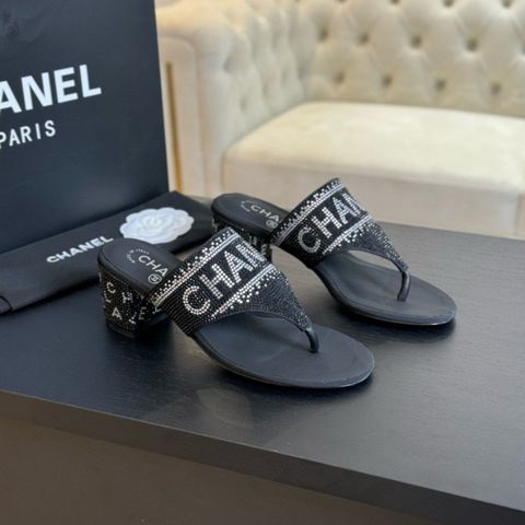 Sandal nữ CHA*NEL* sỏ ngón đính đá đẹp VIP 1:1