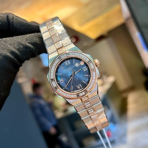 Đồng hồ nữ chopard* dây kim loại case 36mm viền kim SIÊU CẤP