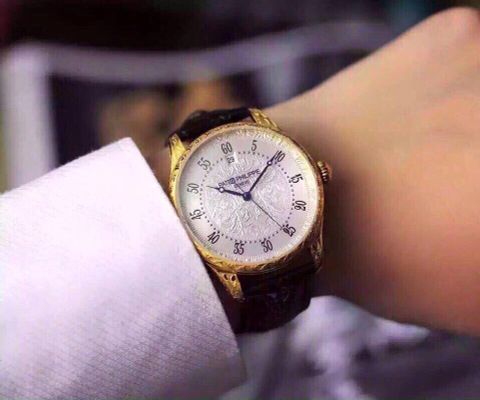 đồng hồ patek philippe like auth chuẩn nét máy cơ mạ vàng thiết kế tinh tế dành cho doanh nhân