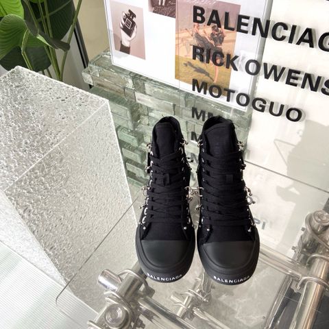 Giày thể thao nữ BALENCIAGA* cao cổ chất vải khuyên bạc kiểu độc VIP 1:1