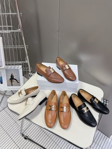 Giày nữ Loafer ce*line* da bò xịn khoá vàng đẹp sang VIP 1:1