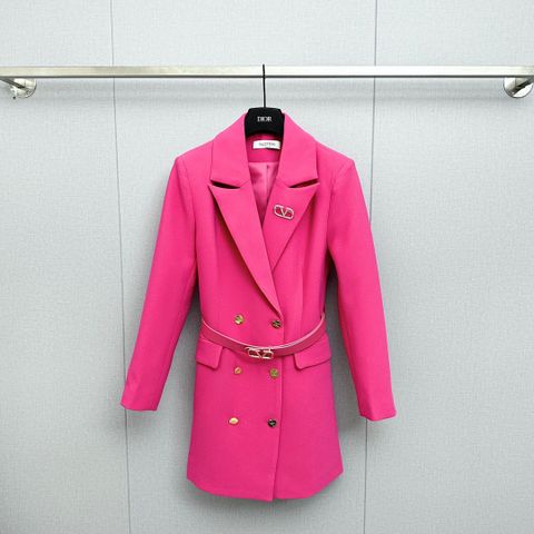 Áo vest nữ VALENTINO* màu hồng kèm belt đẹp trẻ trung mẫu mới VIP 1:1