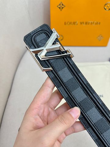 Belt nam LV* dây hoạ tiết karo  bản 4.0cm đẹp cao cấp